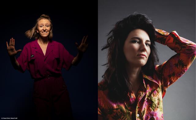 Millycent (Milly Groz) und Anna Anderluh spielen zum ersten Mal ein volles Programm für die Donnerszenen. | Foto: Franzi Kreis, Maria Frodl