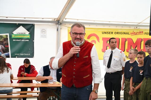 Landtagspräsident Jakob Strauß bei seinen Grußworten