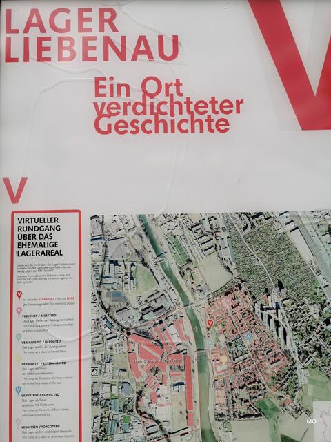 Lager Liebenau, Graz, zerstörte Gedenktafel