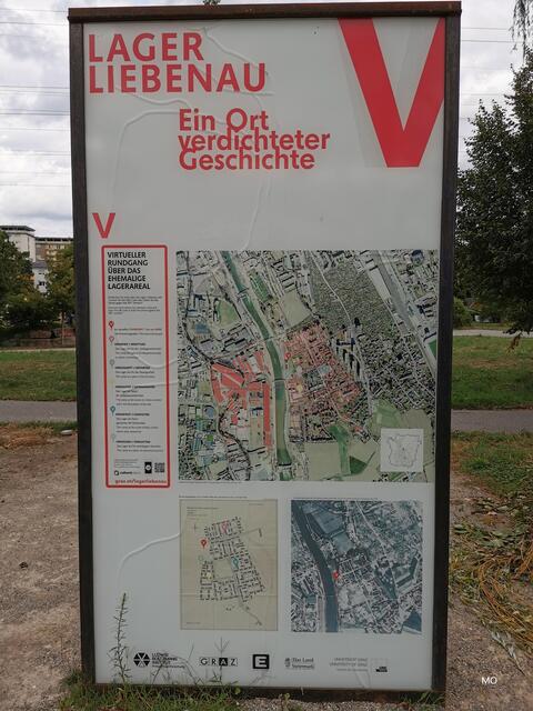 Zerstörte Erinnerungstafel, Lager Liebenau-Graz