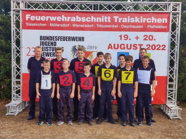 Feuerwehrjugend Kürnberg bei den Bezirksjugendleistungsbewerben. | Foto: Bfkdo Amstetten
