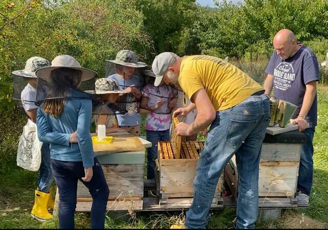 Exkursion zum Bienenzüchter Charly Knotzer.  | Foto: Leithabergschule