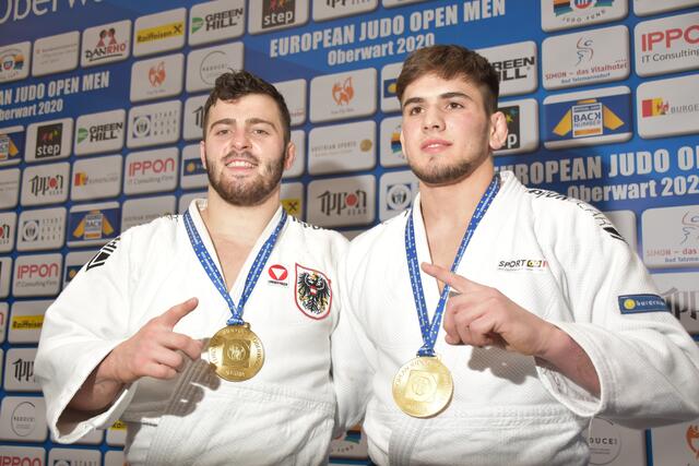 Doppelgold für Österreich bei den Herren 2020: Marko Bubanja und Wachid Borkashvili | Foto: Michael Strini