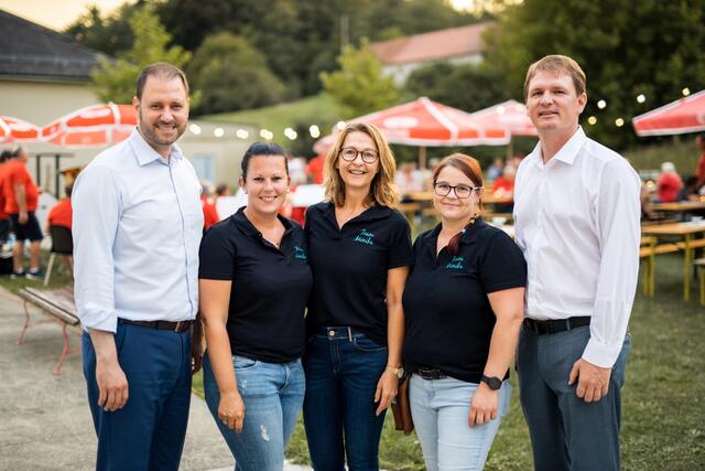 LPO Christian Sagartz, Michaela Köldorfer, Vbgm. Monika Pock, Claudia Uitz und BR Bernhard Hirczy | Foto: Volkspartei