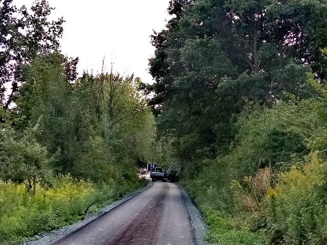 Bauarbeiten an der Brücke