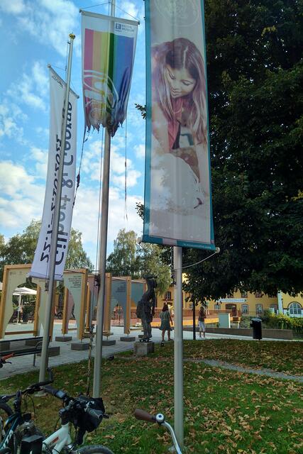 Verbrannte Regenbogen-Flagge vor dem Keltenmuseum | Foto: Keltenmuseum