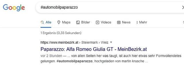 Mit diesem Eintrag ist das Hashtag #automobilpaparazzo auch hier verankert.