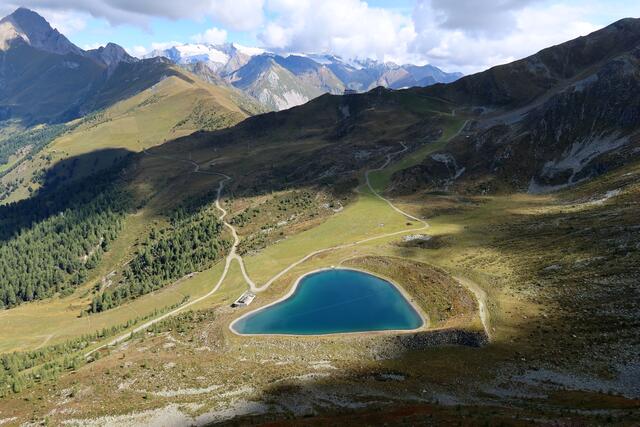 Gipfelblick auf den Goldriedsee 