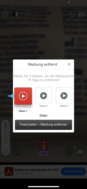 Unser App Tipp der Woche "Licht und Lupe" richtet sich an alle, die nicht mehr gut sehen. Mit der App ist das Lesen von Speisekarten, Bedienungsanleitungen oder Zutatenlisten kein Problem mehr. | Foto: Screenshot