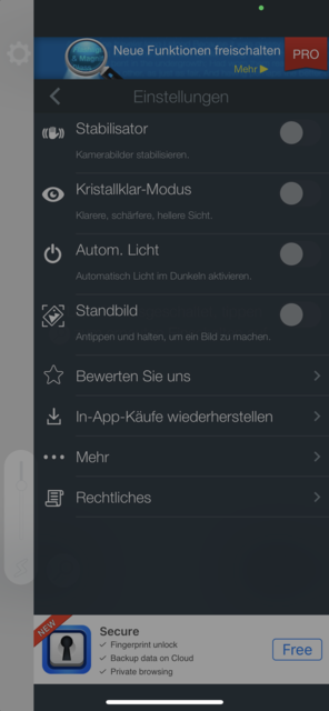 Unser App Tipp der Woche "Licht und Lupe" richtet sich an alle, die nicht mehr gut sehen. Mit der App ist das Lesen von Speisekarten, Bedienungsanleitungen oder Zutatenlisten kein Problem mehr. | Foto: Screenshot