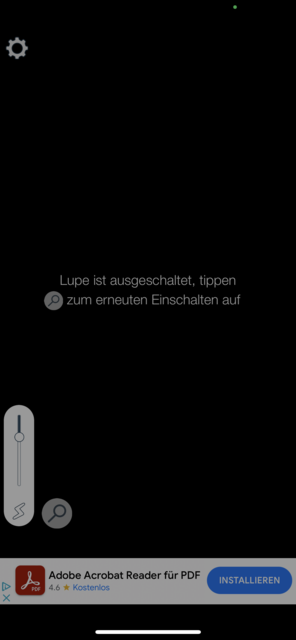 Unser App Tipp der Woche "Licht und Lupe" richtet sich an alle, die nicht mehr gut sehen. Mit der App ist das Lesen von Speisekarten, Bedienungsanleitungen oder Zutatenlisten kein Problem mehr. | Foto: Screenshot