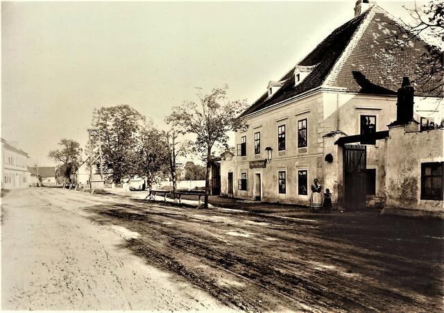 Das Gasthaus Völk ist das älteste Gebäude in Prinzersdorf. Das Foto entstand um 1920. | Foto: Josef Schaberger
