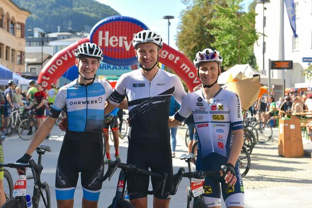 Auf dem Bild v.l.n.r.: Dennis Biederer (3. Platz), Max Kuen (1. Platz) und Jonas Hosp (3. Platz). | Foto: ofp kommunikation