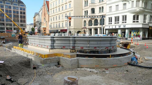Der Donnerbrunnen wurde wieder aufgebaut. | Foto: Maximilian Spitzauer