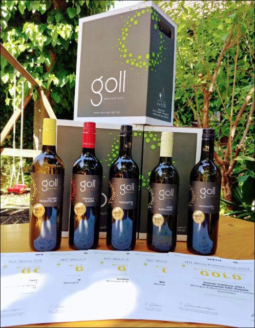 Der Donauriesling aus dem Hause Goll in Hausleiten holte sich den Sieg beim PIWI-Weinwettbewerb 2022. | Foto: Goll