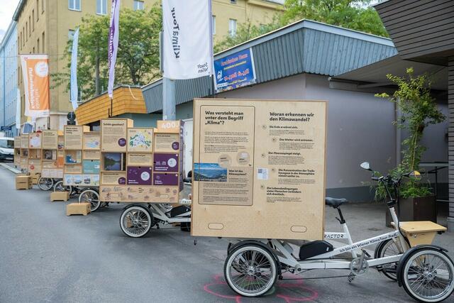 Die Klimatour machte beim Meidlinger Markt ihren Info-Halt. | Foto: René Brunhölzl