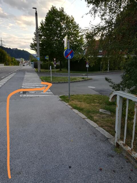 Die Einfahrt zur Hochschwabsiedlung (Mühlbacherstrasse) wird von Eltern leider immer wieder zum Parken genutzt | Foto: Elmleitner-Schmidt