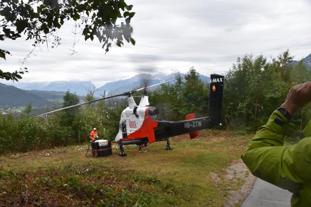 Helikoptereinsatz am Kapuzinerberg. | Foto: Philip Steiner
