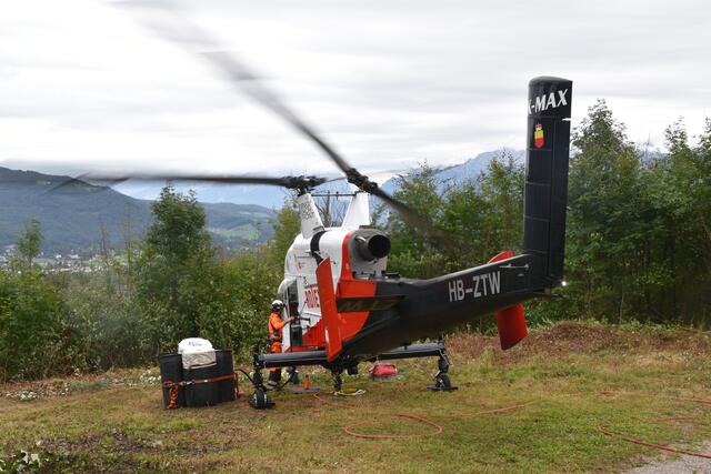 Helikoptereinsatz am Kapuzinerberg. | Foto: Philip Steiner