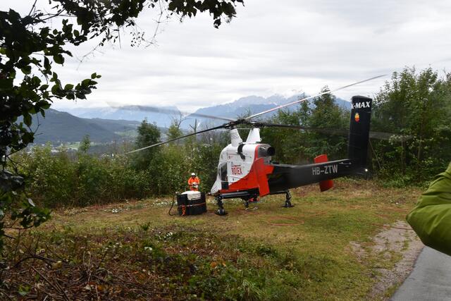 Helikoptereinsatz am Kapuzinerberg. | Foto: Philip Steiner