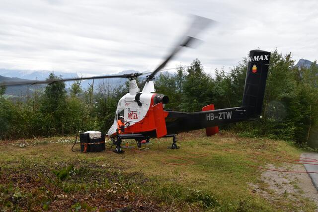 Helikoptereinsatz am Kapuzinerberg. | Foto: Philip Steiner