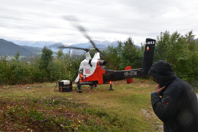 Helikoptereinsatz am Kapuzinerberg. | Foto: Philip Steiner
