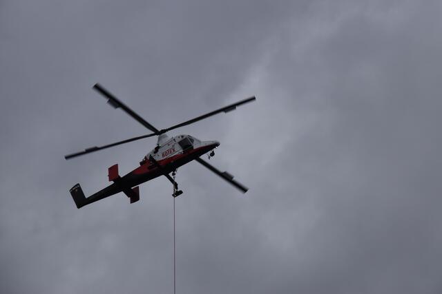 Helikoptereinsatz am Kapuzinerberg. | Foto: Philip Steiner