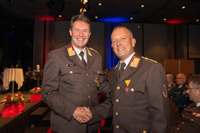 Der neue Landes-Feuerwehrkommandant Jakob Unterladstätter und sein Stellvertreter Hannes Mayr | Foto: Wegscheider