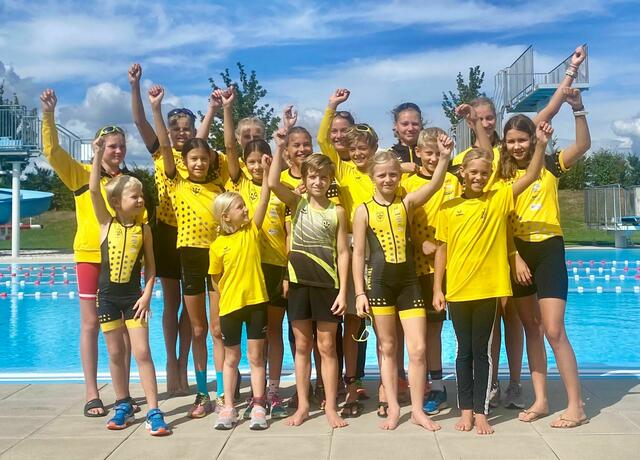 Die Nachwuchs-Athletinnen und -Athleten aus Parndorf konnten in Pöttsching noch einmal überzeugen. | Foto: Tri Team Parndorf