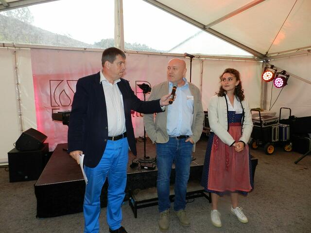 Claus Bruckmann, Stefan, Eva Kleiner( leitet durch den Tag der Offenen Tür im Zelt und den Showeinlagen)