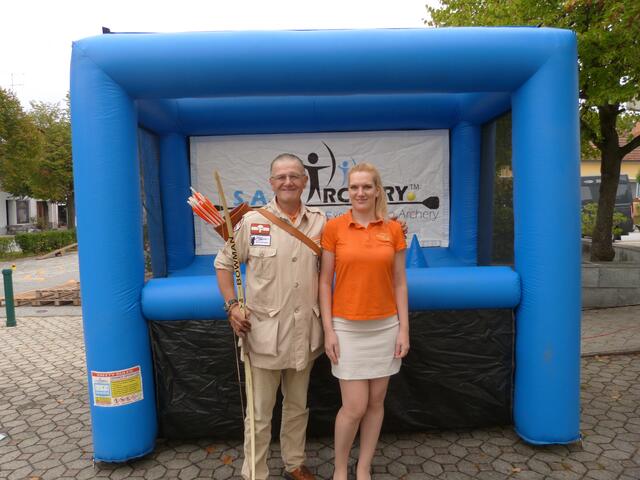 Peter O. Stecher präsentierte seinen Schießstand.