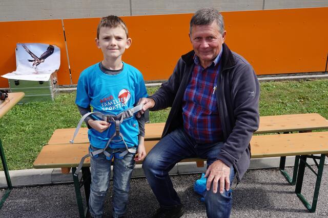 Karl Lampl, Kyzyjo mit Klettergurt. | Foto: erwin-s