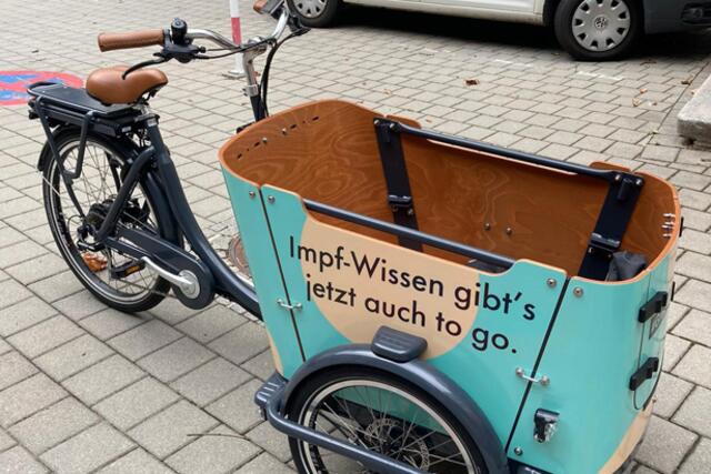 Mobile Informationen kommen zum Beispiel in Graz per Lastenrad. Allein die Kampagne in der steirischen Landeshauptstadt kostet rund 1,5 Millionen Euro. | Foto: Stadt Graz