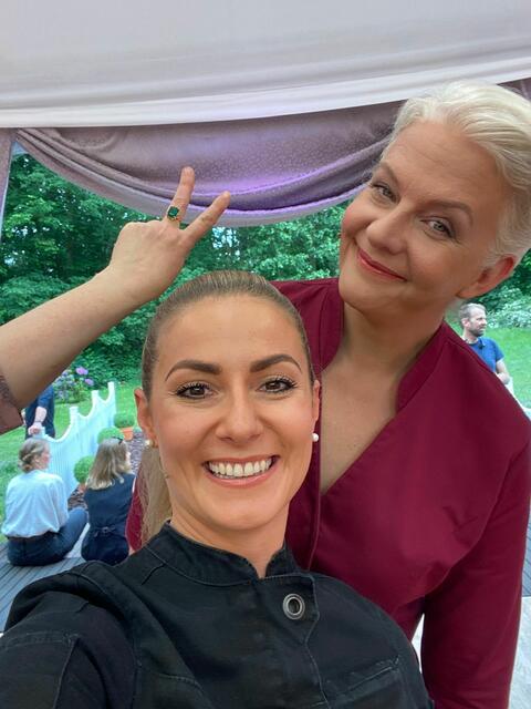 Jede Menge Spaß am Set gemeinsam mit Bettina Schliephake-Burchardt | Foto: Bianca Lackner