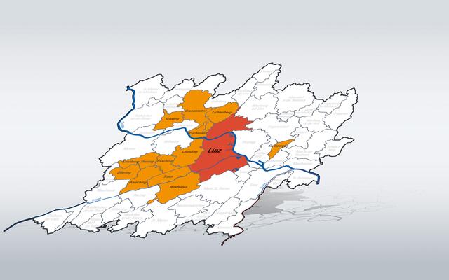 In der Nacht ist das AST auch über Linz hinaus unterwegs - zwölf Umlandgemeinden zählt das AST-Netzwerk. | Foto: Linz AG
