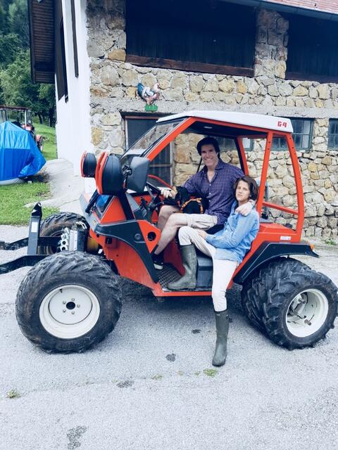 Wallentin – hier in Schrattenbach mit seinem Sohn. | Foto: privat