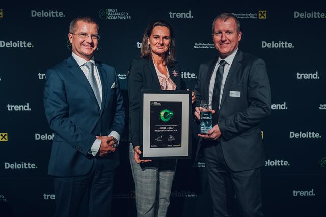 Friedrich Wiesmüllner, Michaela Rammel und Stefan Graf (v.l.). | Foto: Deloitte/Niklas Schnaubelt