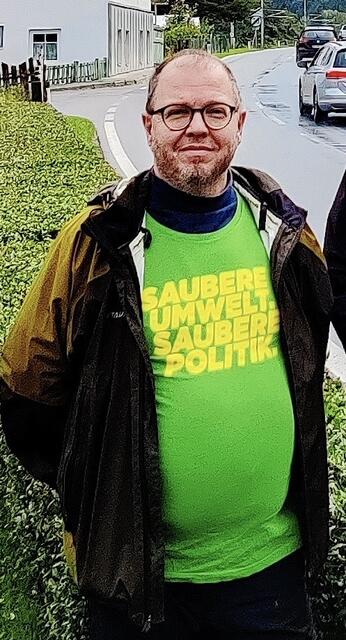 Martin Rauter führte die Grünen im Bezirk Reutte in den Wahlkampf. | Foto: Grüne