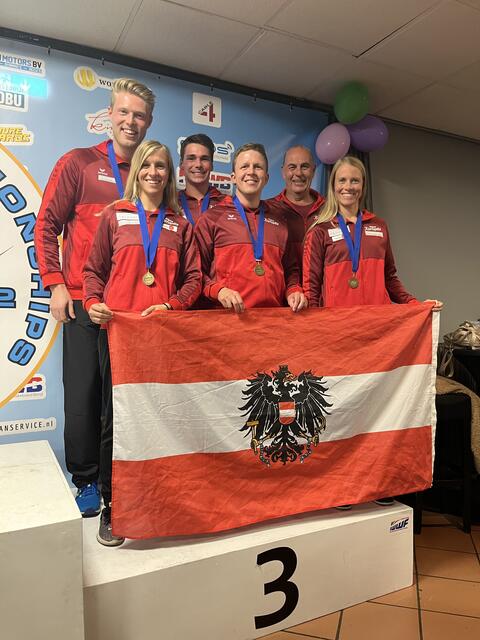 Das Athletenteam WWSC-Asten erhält Bronze bei der Wasserski-EM in den Niederlanden. | Foto: Privat