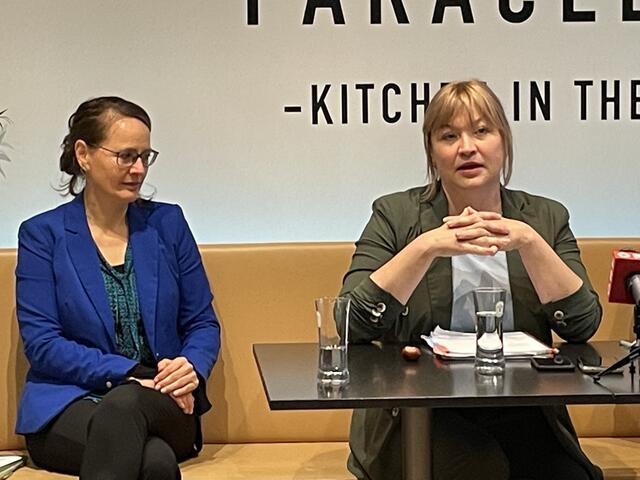 Anna Schiester wurde heute als Nachfolgerin von Martina Berthold präsentiert.  | Foto: Lisa Gold