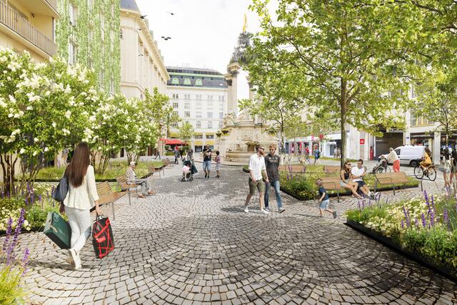 Unter anderem soll auch der Hohe Markt soll zur Begegnungszone werden.  | Foto: K. Puxbaum