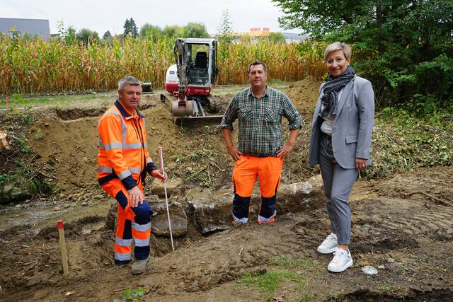Die Bauarbeiten für die Brücke haben bereits gestartet | Foto: Stadtgemeinde Mattersburg