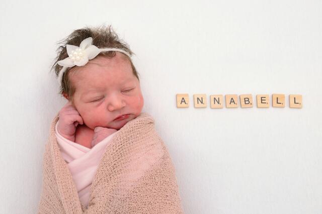 Annabell
Geburt: 28. April 2022
49 cm, 3.330 g
Katharina Schwimmer und Markus Wagner aus Gamlitz | Foto: Baby Smile