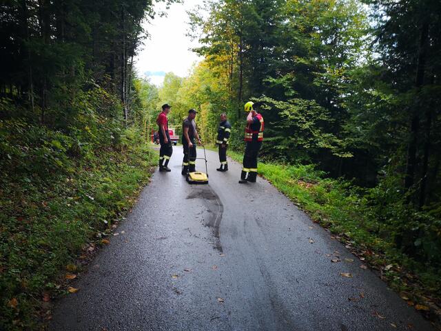 Ölspur im Bad Ischler Ortsteil Jainzen. | Foto: ff-badischl.at