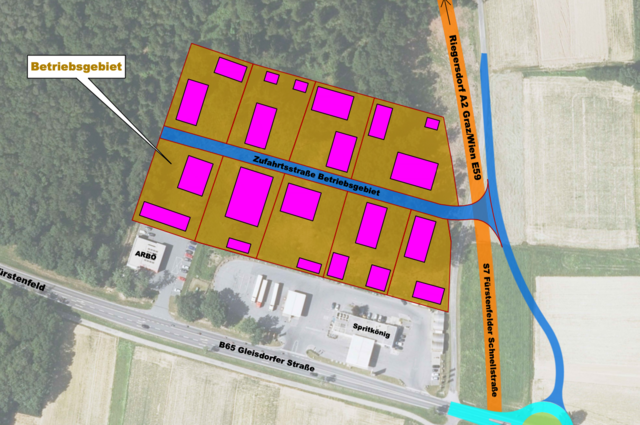 Das Gewerbegebiet wird hinter der Tankstelle "Spritkönig" für die Ansiedlung neuer Betriebe zur Verfügung stehen. | Foto: TB Mikovits
