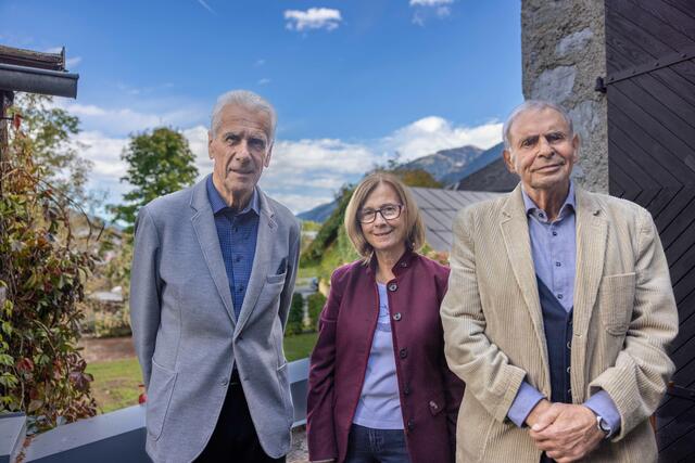 Günther Marizzi, Obfrau des Kulturvereins Ilse Durchner und der Autor Erich Lamprecht