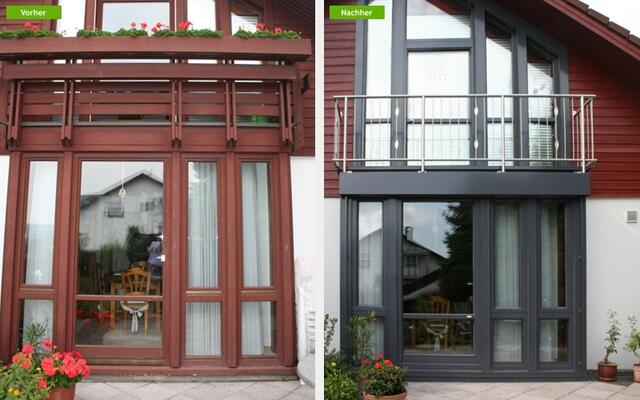 Die bewährte PORTAS-Fensterrenovierung, die gute Holzfenster in hoch-wertige Holz-Aluminium-Fenster verwandelt und dem Haus auch eine frische neue Optik verleiht. | Foto: per/Portas