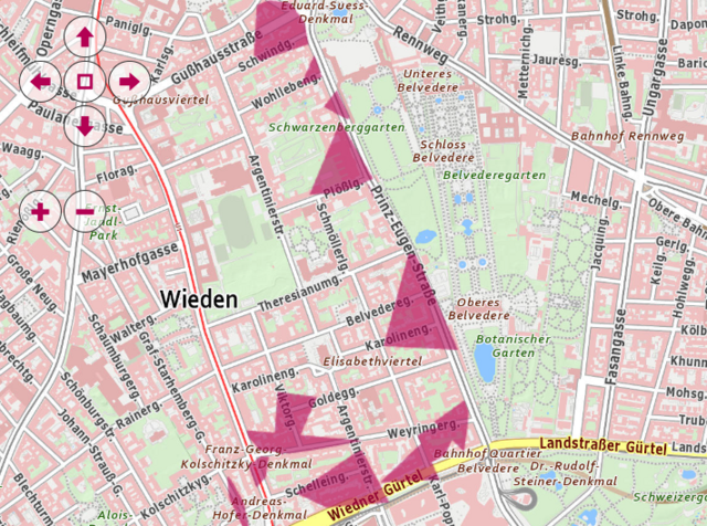 Folgende Bereiche sind vom Stromausfall am Mittwoch, 5. Oktober, betroffen. | Foto: Screenshot Wiener Netze