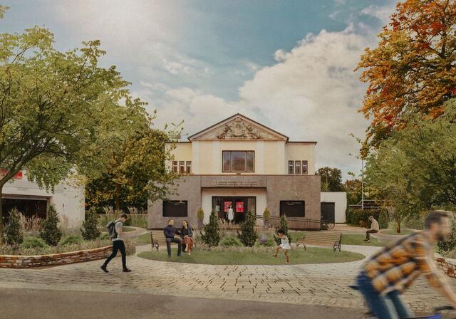 So könnte der Platz vor dem Alten Kino Leibnitz nach den Vorstellungen der Grünen aussehen. | Foto:  Marusa Puhek