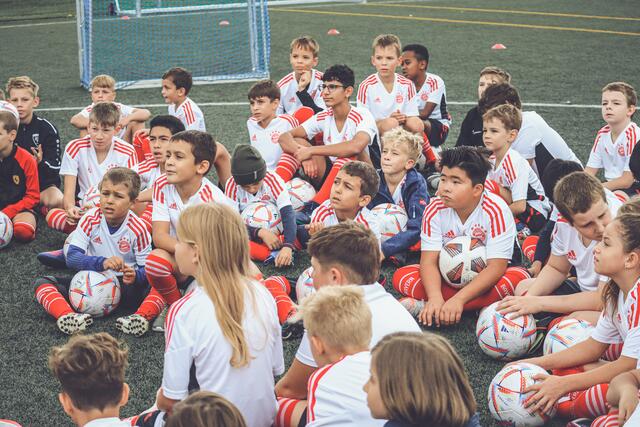 Die Kinder konnten ihr Talent auf Fußballplätzen in Wien bei intensiven Ballübungen beweisen.   | Foto: Patrick Vranovsky